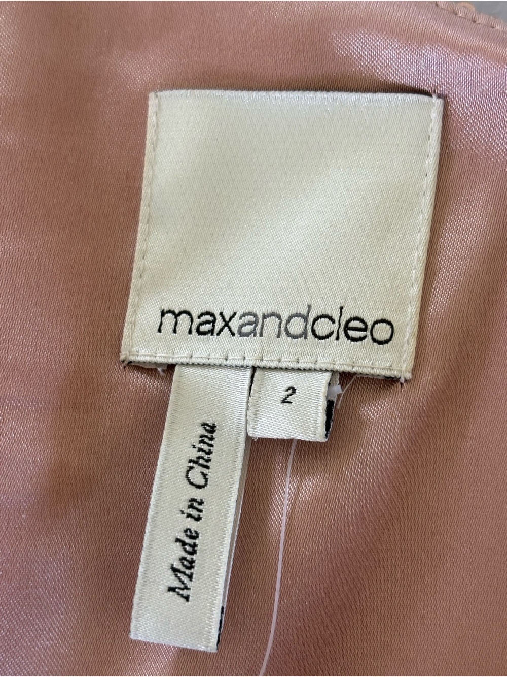 MaxandCleo Rosegold Sequin One-Shoulder Evening Dress Size 2 - Picture 5 of 5